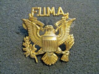 Vintage Fork Union Military Academy Hat Badge.  2 1/2 " Tall.  Meyer