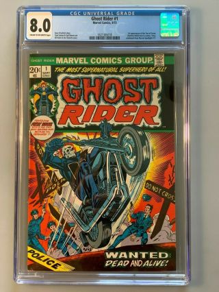 Ghost Rider 1 - Cgc 8.  0 - 1st Self - Titled Series; Cameo Of Son Of Satan