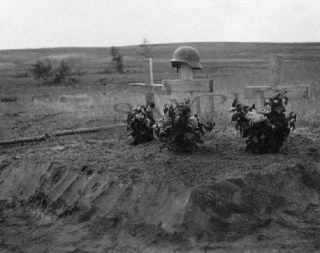 Kia German Soldiers Grave On Russian Front 8 " X 10 " World War Ii Ww2 Photo 14p