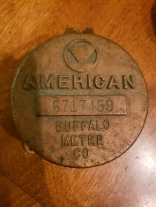 Antique Brass American Water Meter Buffalo Meter Co Buffalo Ny Glass 6717459