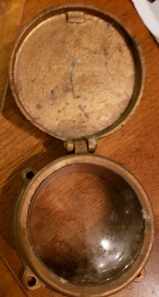 Antique Brass American Water Meter Buffalo Meter Co Buffalo NY Glass 6717459 2