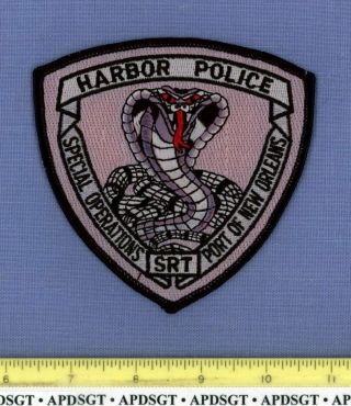 Port Of Orleans Harbor Police Swat Louisiana Police Patch Cobra Snake Fe
