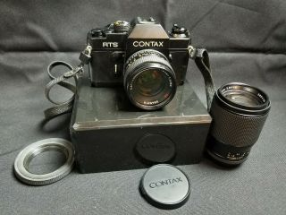 Vintage Contax Rts With Two Carl Zeiss Lenses