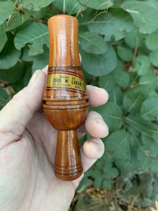 Vintage Cecil W.  Leker Duck Hunting Call 1940 - 1950