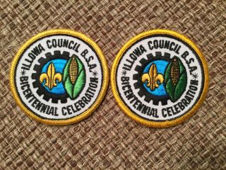 Illowa Council Old Bicentennial Cp Boy Scout Patches