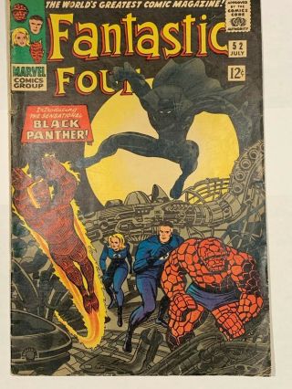 Fantastic Four 52 Vol 1 1st App Of The Black Panther