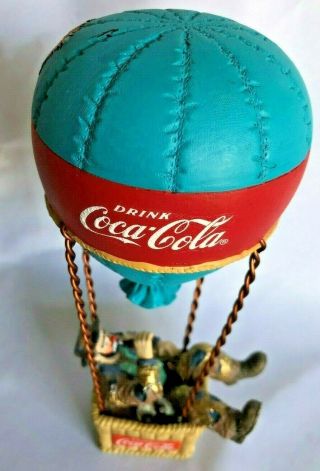 Multi 7 " Coca - Cola Hot Air Balloon Holding Emmett Kelly Figurine