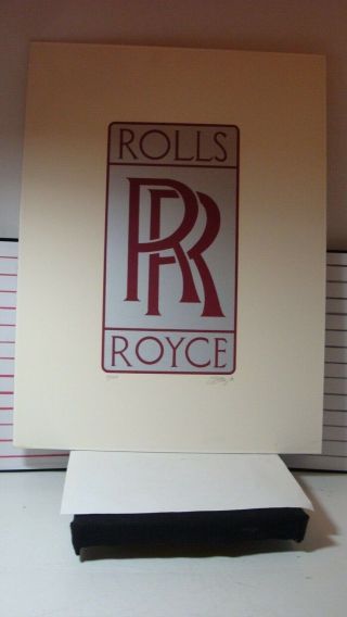 Rolls Royce Lithograph Logo Limited Edition Signed By The Artist 97/100