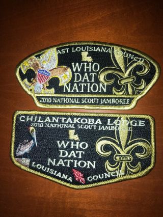 2010 National Scout Jamboree Southeast Louisiana Council Shoulder Flap And Oa