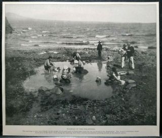 1899 Wash Day In The Philippines In The Sea Vintage Photo Print