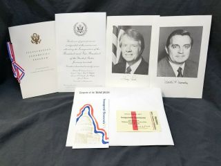 1977 Jimmy Carter Presidential Inauguration Program Package W/admission Ticket