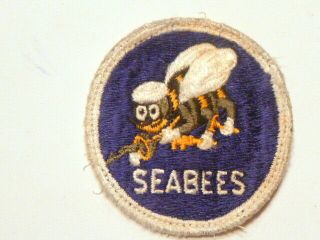 A Ww 2 Us Navy Construction Battalions Seabees Cut Edge Snow Back Patch