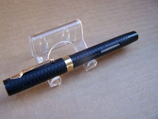 Pencraft Canada Large Black fountain pen with 3 14k nib 2