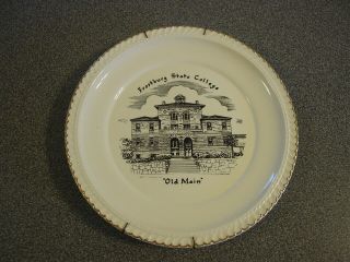 Frostburg State College Vintage Old Main 9 1/2 " Ceramic Plate Maryland Md