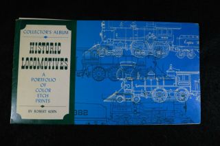 Robert Kern Historic Locomotives,  A Portfolio Of Foil Color Etch Prints.  Nos