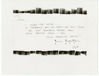 Frank Frazetta Handwritten & Signed Note To Docdave Winiewicz 1993