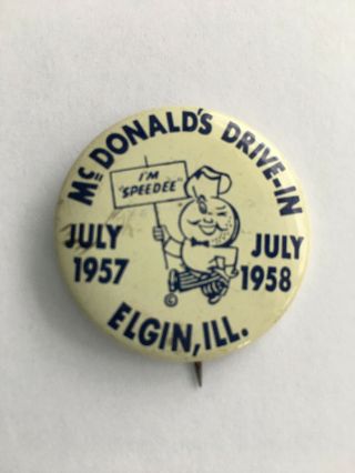 Mcdonalds Drive - In Button 1958 Elgin Ill