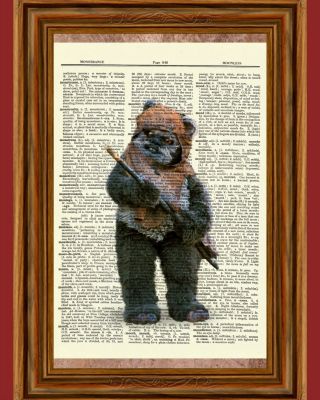 Ewok Star Wars Dictionary Art Print Book Picture Poster Gift Return Of The Jedi