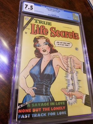 True Life Secrets 23 Cgc 7.  5 Ow/w Pages Classic Innuendo Cover.  Sharp
