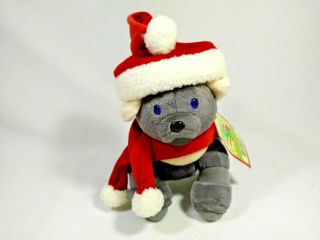 Grey Gray AIBO X ' Mas Santa Official Goods Plush Toy Posable Japan Sony 2002 TAG 2