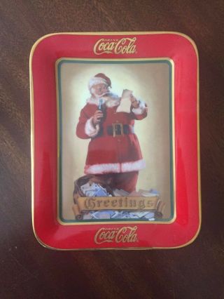 1997 Limited Edition Fine Porcelain Franklin Plate Coca Cola " Greetings "