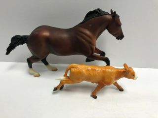 Breyer Horse Roping Horse And Calf No.  6002