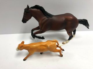 Breyer Horse ROPING HORSE and CALF No.  6002 3