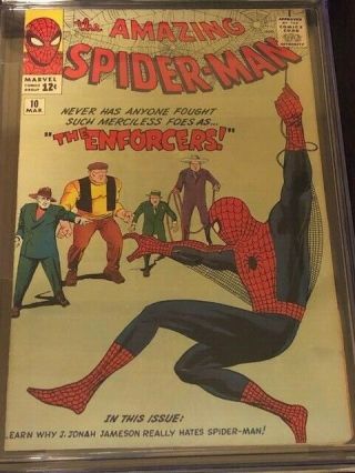 Spider - Man 10,  Cgc 5.  0,  Off - White Pages,  1st Big Man & The Enforcers.