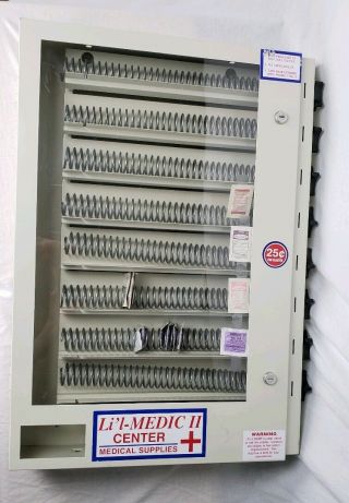 Vintage Li ' l - MEDIC II Center Medical Supplies Medicine Dispenser Vending Machine 2
