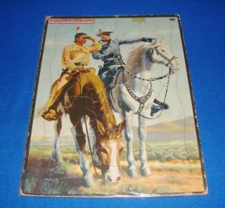 1953 The Lone Ranger Picture Puzzle By Whitman 14 " X 11 " Tray Puzzle