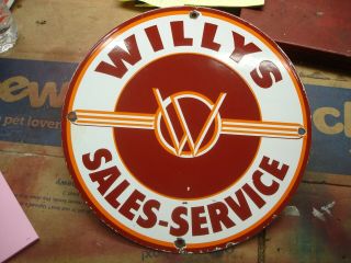 Willys Overland Heavy Steel Collectible Sign