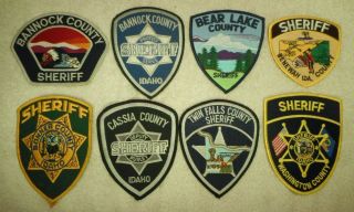 8 Different Idaho Sheriff Patches