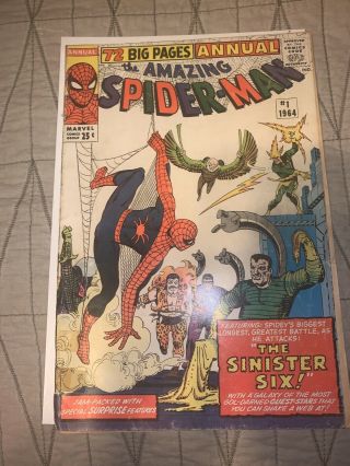 Spider - Man Annual 1 (1964) 1st Appearance Of Sinister Six