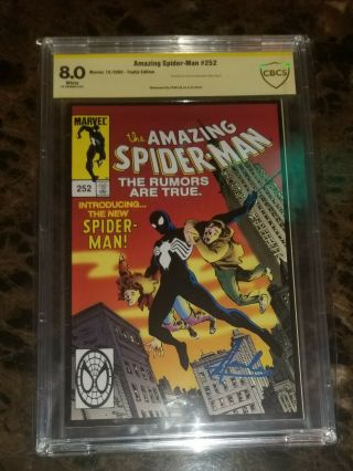 Spider - Man 252 Comic Book Cbcs 8.  0 Signed By Stan Lee (cgc,  Pgx)