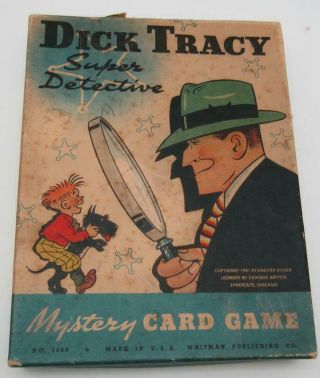 Vintage Dick Tracy Detective Mystery Card Game 1940 