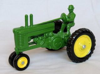 Cast Iron John Deere Toy Tractor With Driver