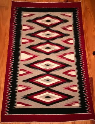 Pristine Navajo Trading Post Vintage Rug / Tapestry,  Exceptional Fine Weave,  Nr