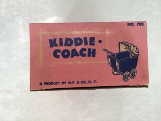 VINTAGE M.  P& Co.  Kiddie Coach PINK Doll Carriage Stroller w/ Box 3
