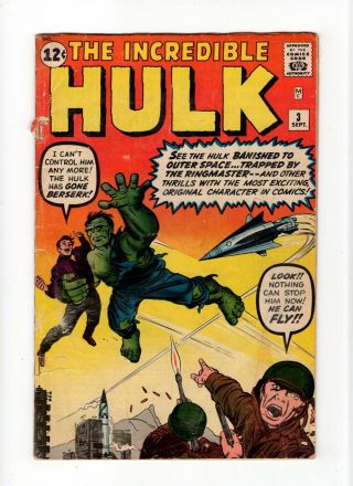 Incredible Hulk 3 Vintage Marvel Comic Key 1st Ringmaster & Circus Of Crime 12c