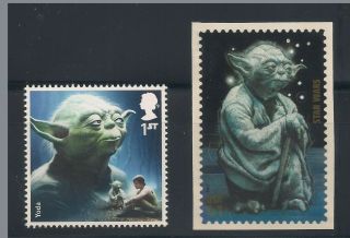 Star Wars - Yoda - Set Of 2 Postage Stamps -