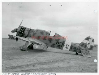 V733 Wwii Imperial War Museum Photo Captured Italian Fiat G50 Fighter Libya