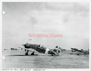V734 Wwii Imperial War Museum Photo Captured Italian Fiat G - 50 Fighter