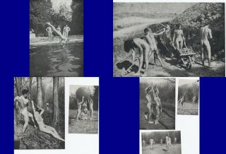 1930s 7 Diff Deco Nude Male Female Photogravure Lithographs 558