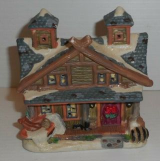 Cobblestone Corners 2002 Holiday Winter Cottage 2 - Story House With Green Roof