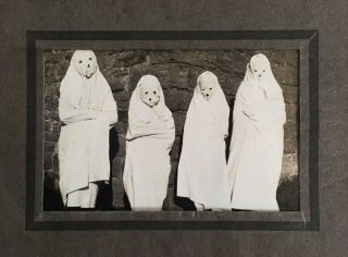 Vintage Halloween Photo - Children In Ghost Costumes C.  1920s