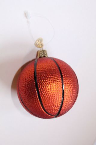Owc Old World Christmas Blown Glass Basketball Christmas Tree Ornament