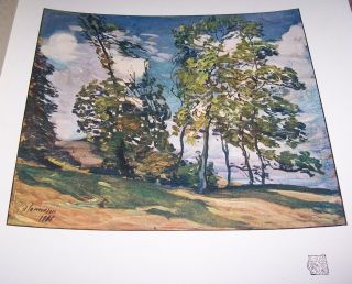 1911 " A Windy Day " By Alexander Jamieson Color Print From Oil Painting