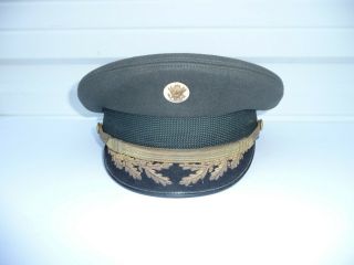 Vintage Wwii Us Army I Think Corps Hat Military Wool Visor Hat Keystone Brand