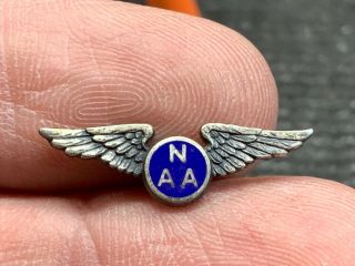 North American Airlines Sterling Silver Wings Service Award Pin.