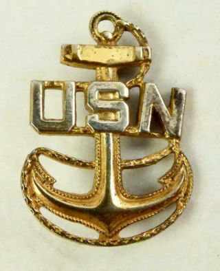 Vintage Wwii Us Navy Sterling Silver Gemsco Hat Pin
